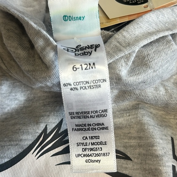 Disney - NWT - Gray and Pink Lion Face Hoodie - Picture 3 of 4